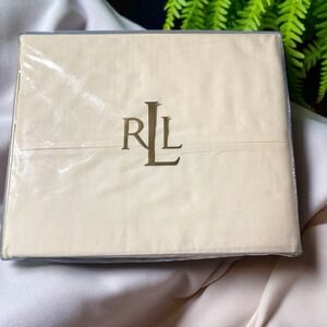 Ralph Lauren Lawton Daffodil Queen Flat Sheet 100% Supima 400‎ Thread New